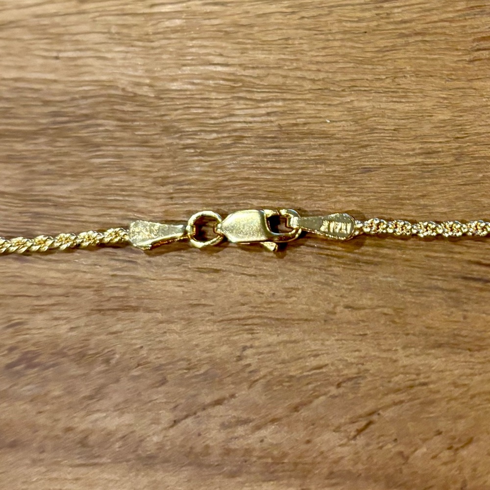 14K GP Rope Necklace - Picture 2 of 4